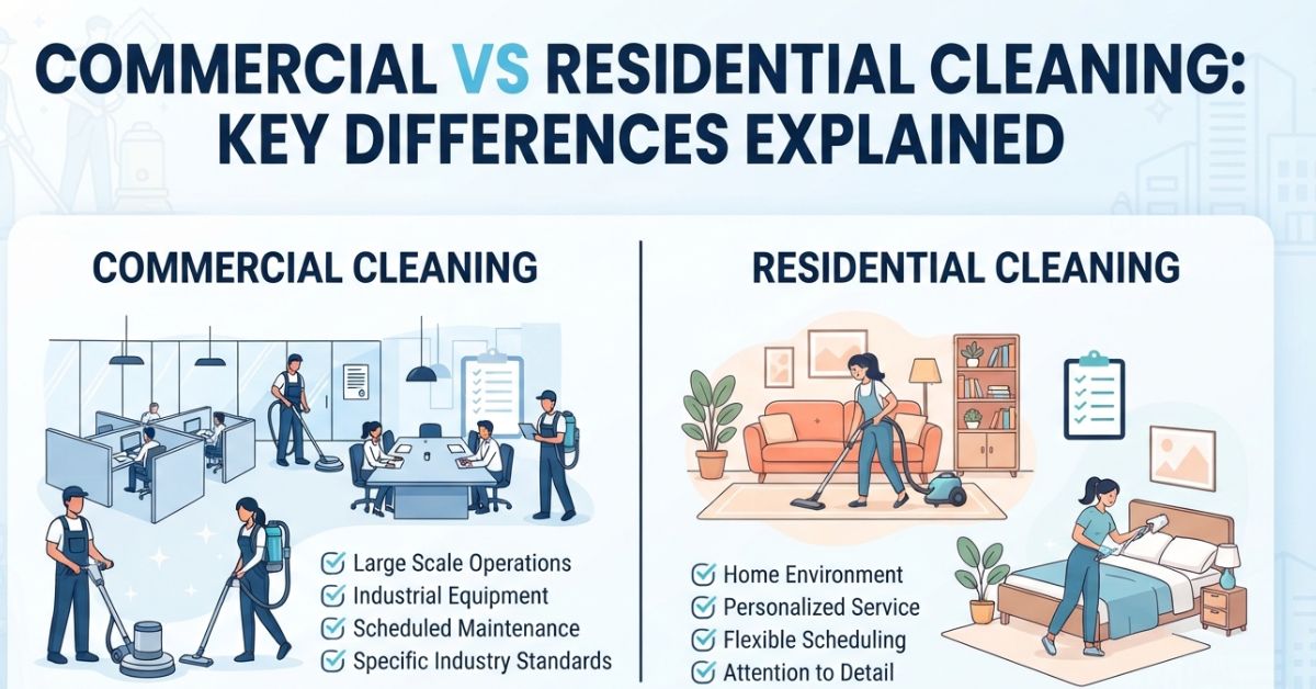 Commercial vs Residential Cleaning