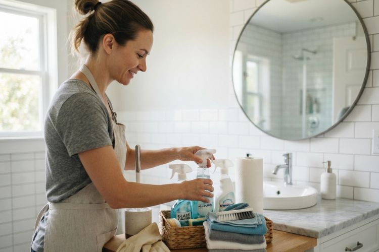 best way to clean a bathroom